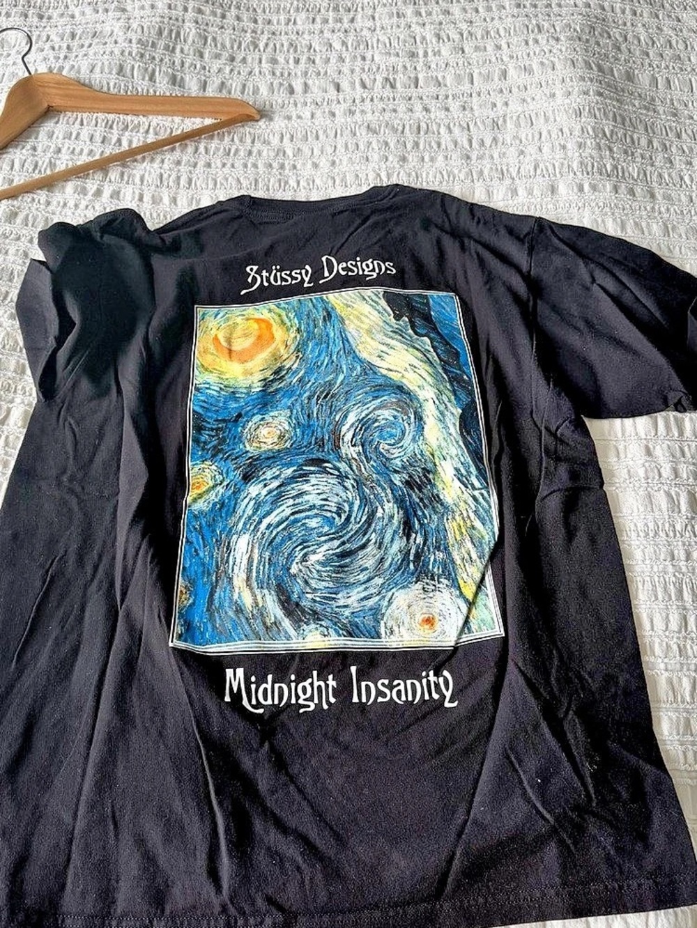 Stussy Midnight Insanity Graphic Tee Black & Blue Small